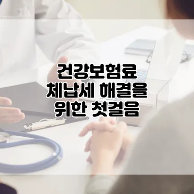 건강보험료 체납세 해결을 위한 첫걸음