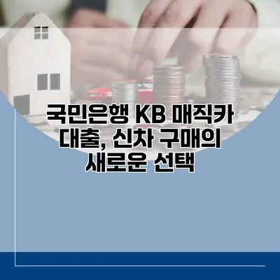 국민은행 KB 매직카 대출, 신차 구매의 새로운 선택
