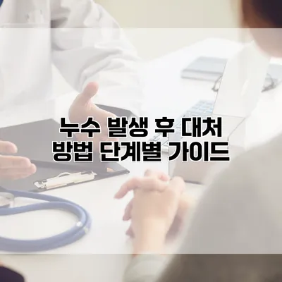 누수 발생 후 대처 방법 단계별 가이드