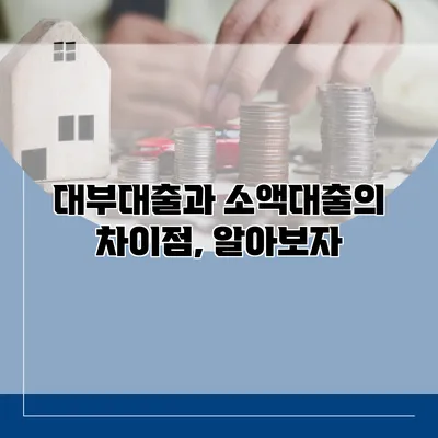 대부대출과 소액대출의 차이점, 알아보자