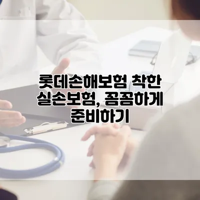 롯데손해보험 착한 실손보험, 꼼꼼하게 준비하기