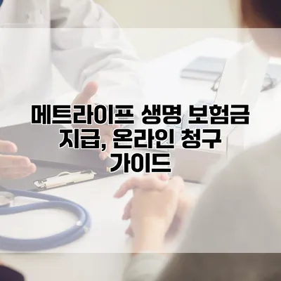 메트라이프 생명 보험금 지급, 온라인 청구 가이드