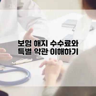 보험 해지 수수료와 특별 약관 이해하기