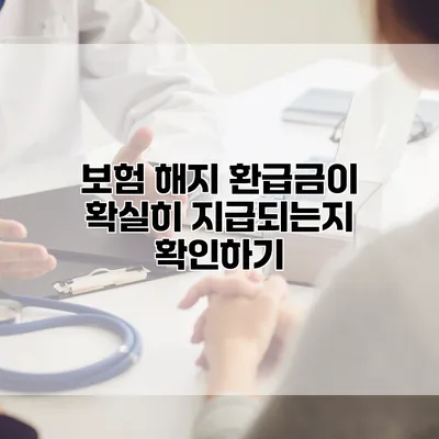 보험 해지 환급금이 확실히 지급되는지 확인하기