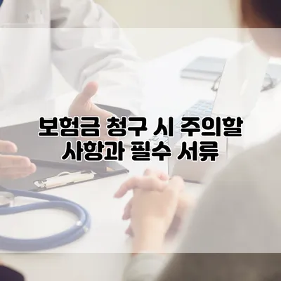 보험금 청구 시 주의할 사항과 필수 서류