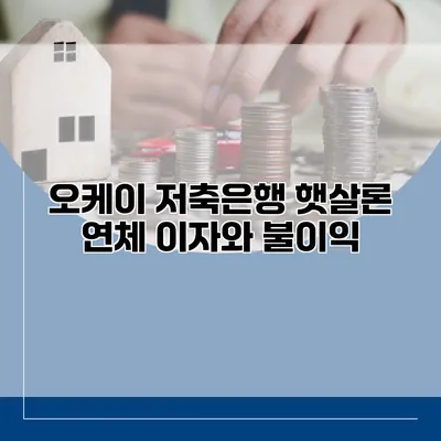 오케이 저축은행 햇살론 연체 이자와 불이익