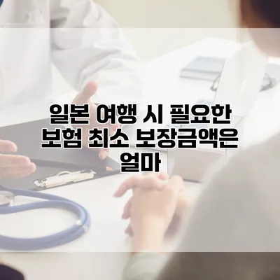 일본 여행 시 필요한 보험 최소 보장금액은 얼마?