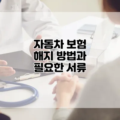 자동차 보험 해지 방법과 필요한 서류