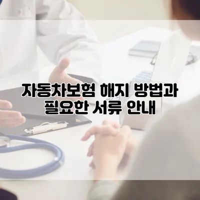 자동차보험 해지 방법과 필요한 서류 안내