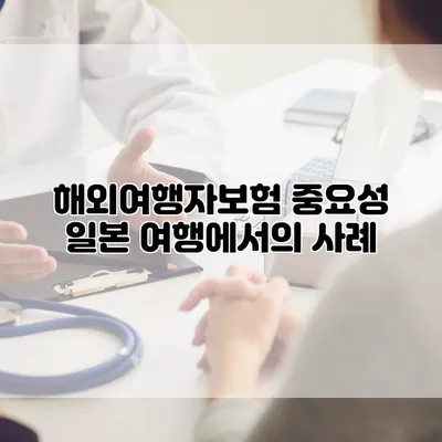 해외여행자보험 중요성 일본 여행에서의 사례