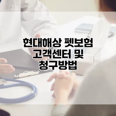 현대해상 펫보험 고객센터 및 청구방법