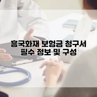 흥국화재 보험금 청구서 필수 정보 및 구성