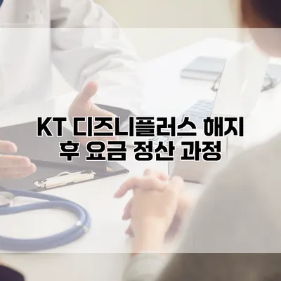 KT 디즈니플러스 해지 후 요금 정산 과정