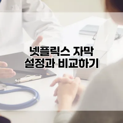 넷플릭스 자막 설정과 비교하기