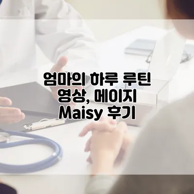 엄마의 하루 루틴 영상, 메이지 Maisy 후기