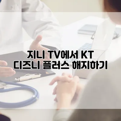 지니 TV에서 KT 디즈니 플러스 해지하기